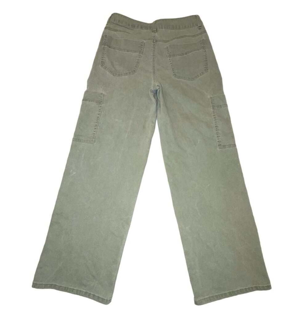 d.jeans Women's Green Wide Leg Cargo Jeans - Picture 2 of 5
